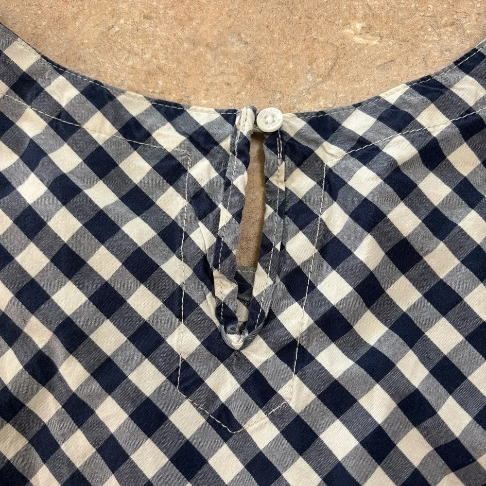 Woolrich Navy/White Gingham Top Size L